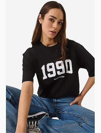 Camiseta de cuello redondo elástico extragrande lucci