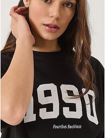Camiseta de cuello redondo elástico extragrande lucci