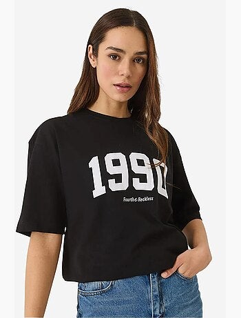 Camiseta de cuello redondo elástico extragrande lucci