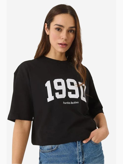 Camiseta de cuello redondo elástico extragrande lucci - Kiabi Camiseta de cuello redondo elástico extragrande lucci - Kiabi