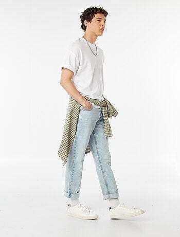 Camiseta de cuello redondo en algodón