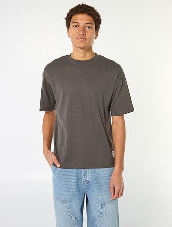 Camiseta de cuello redondo en algodón