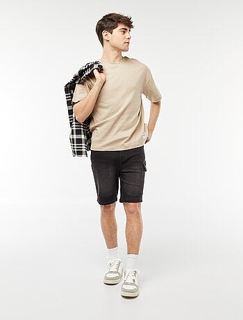 Camiseta de cuello redondo en algodón