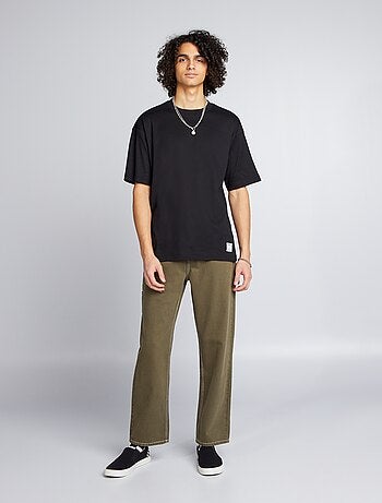 Camiseta de cuello redondo en algodón