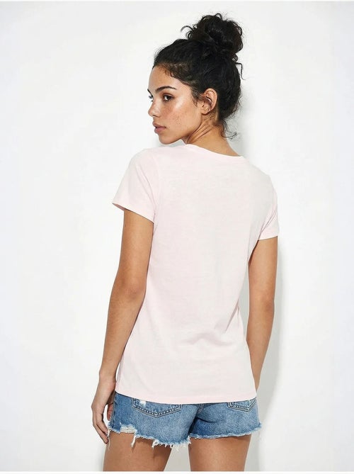 Camiseta de cuello redondo estampada con bordado lucci - Kiabi Camiseta de cuello redondo estampada con bordado lucci - Kiabi