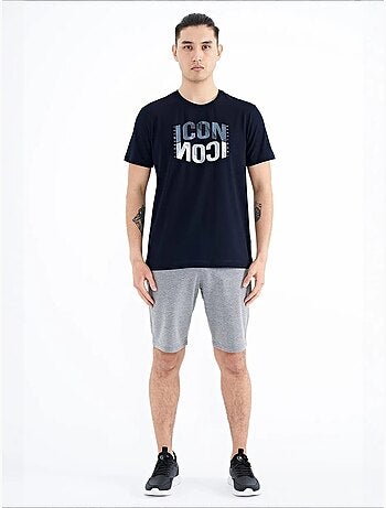Camiseta de cuello redondo estampada con parche tommy