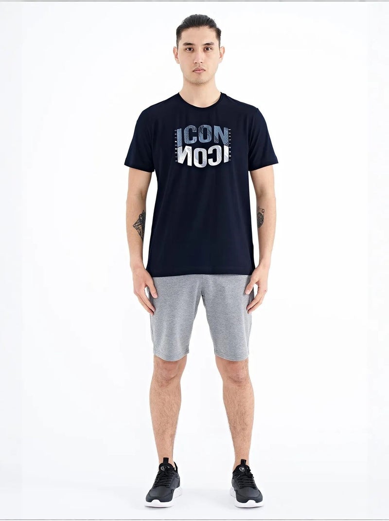 Camiseta de cuello redondo estampada con parche tommy Azul marino - Kiabi