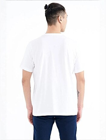 Camiseta de cuello redondo estampada con parche tommy