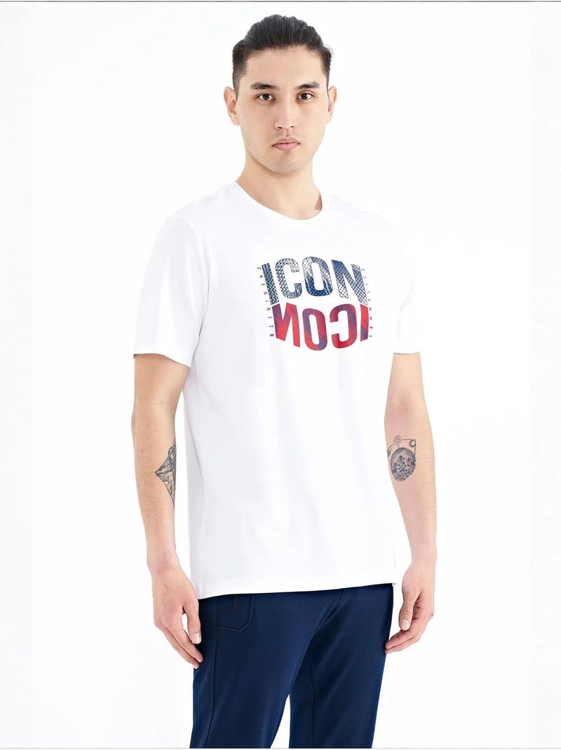 Camiseta de cuello redondo estampada con parche tommy Blanco - Kiabi