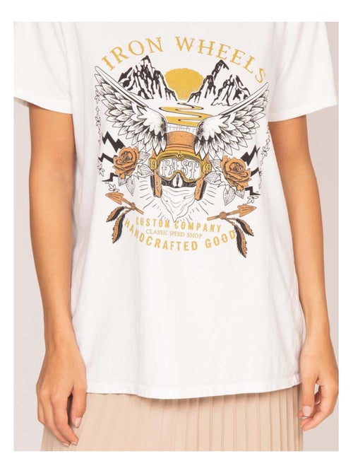 Camiseta de cuello redondo estampada FAIGLE - Kiabi