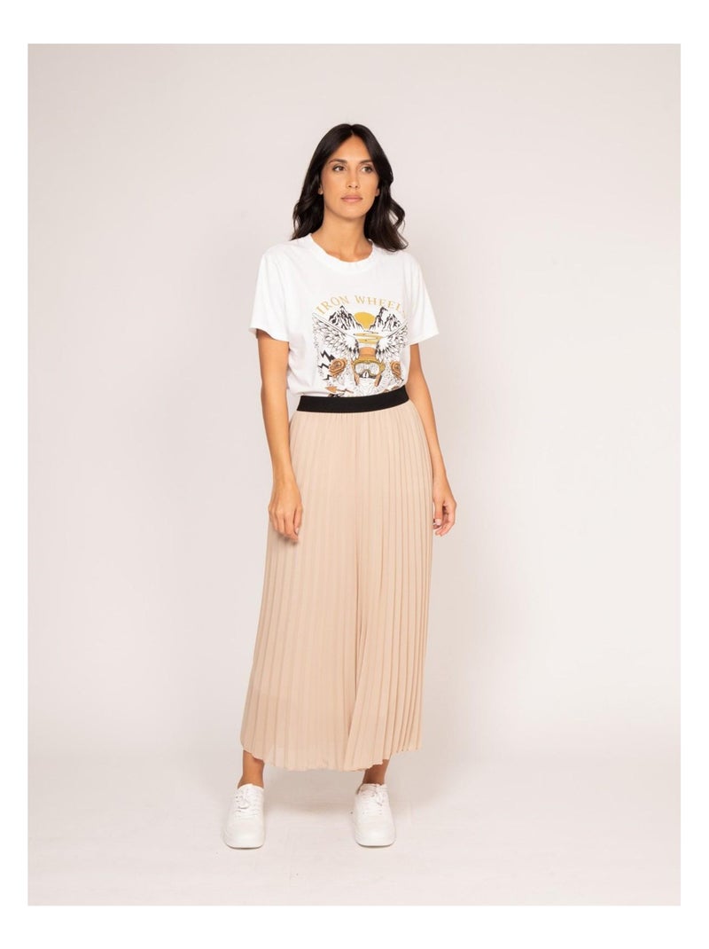 Camiseta de cuello redondo estampada FAIGLE Blanco - Kiabi