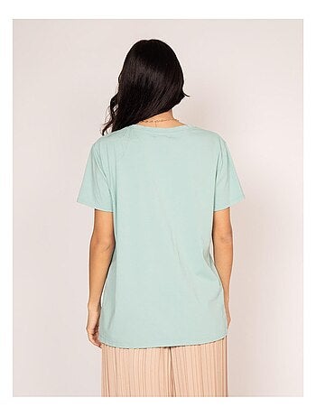 Camiseta de cuello redondo estampada FAIGLE