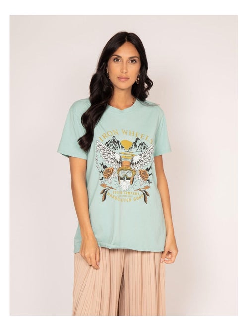Camiseta de cuello redondo estampada FAIGLE - Kiabi