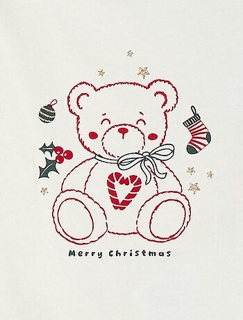 Camiseta de cuello redondo estampada 'Navidad'