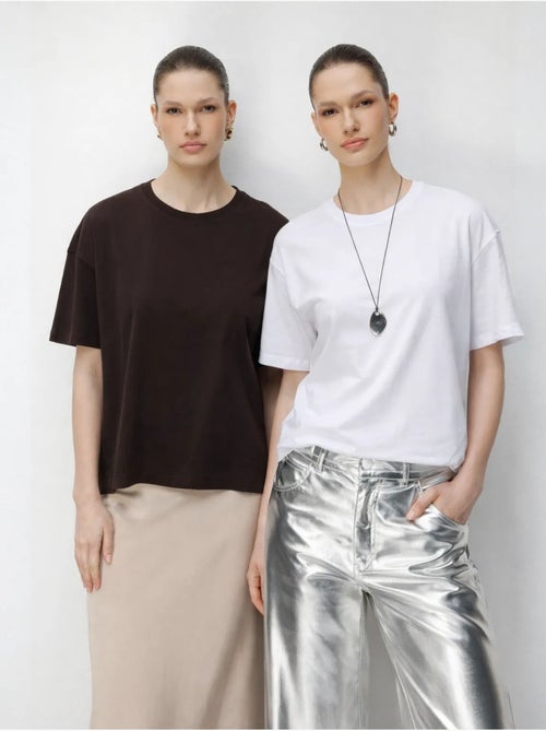 Camiseta de cuello redondo extragrande con abertura de mixray - Kiabi