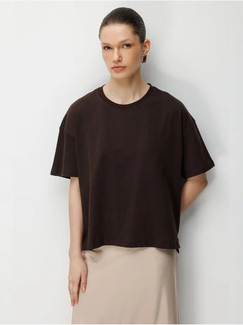 Camiseta de cuello redondo extragrande con abertura de mixray - Kiabi
