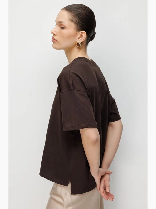 Camiseta de cuello redondo extragrande con abertura de mixray - Kiabi