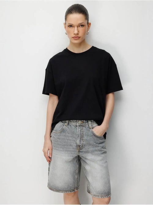 Camiseta de cuello redondo extragrande con abertura de mixray - Kiabi