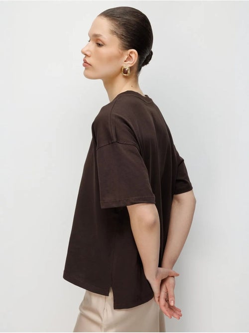 Camiseta de cuello redondo extragrande con abertura de mixray - Kiabi