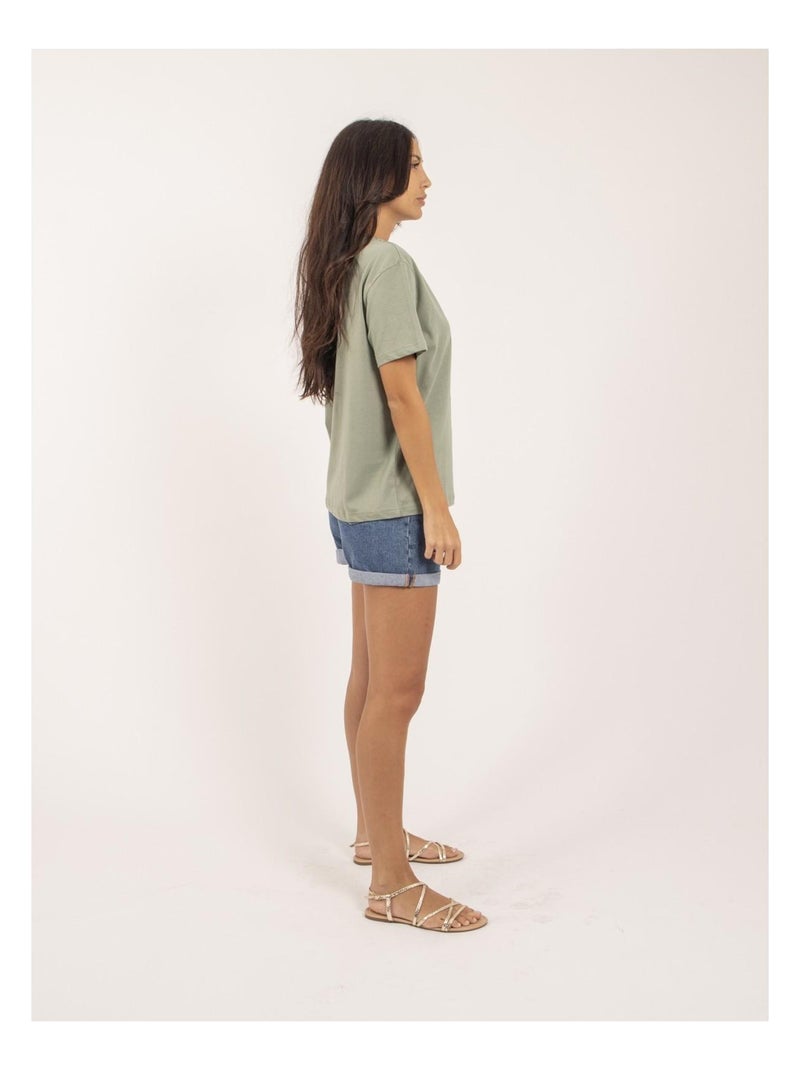 Camiseta de cuello redondo FENOMEN Verde - Kiabi