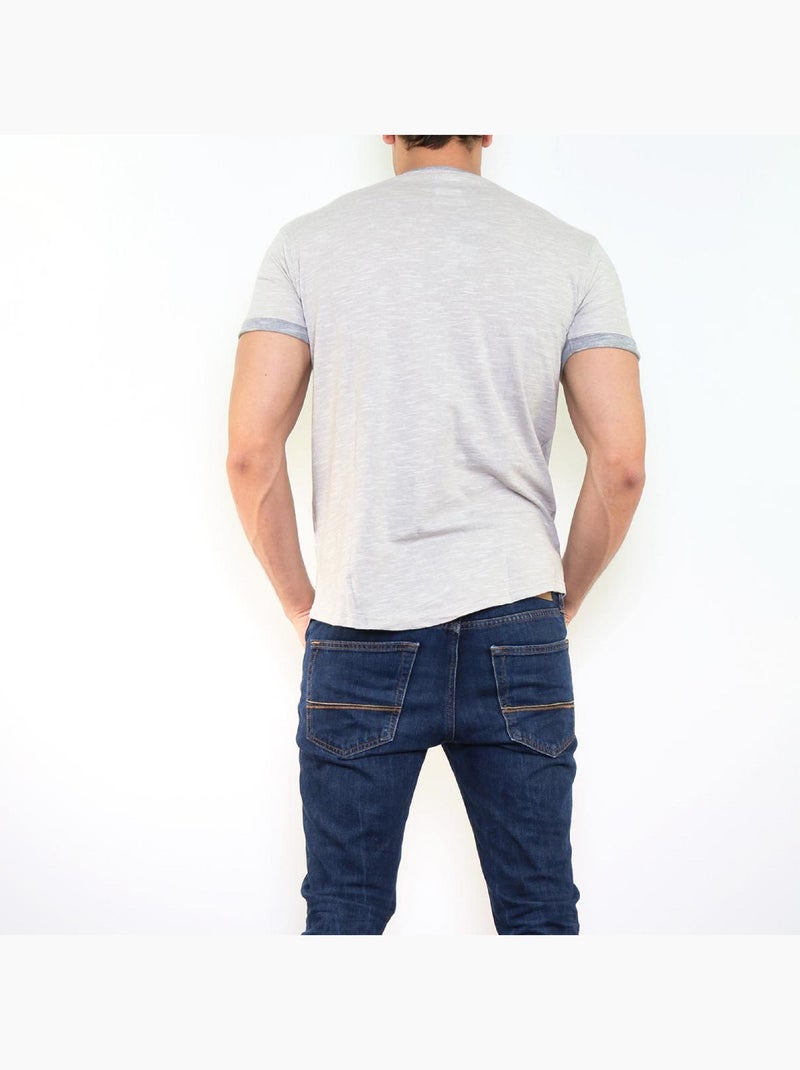 Camiseta de cuello redondo Gris - Kiabi