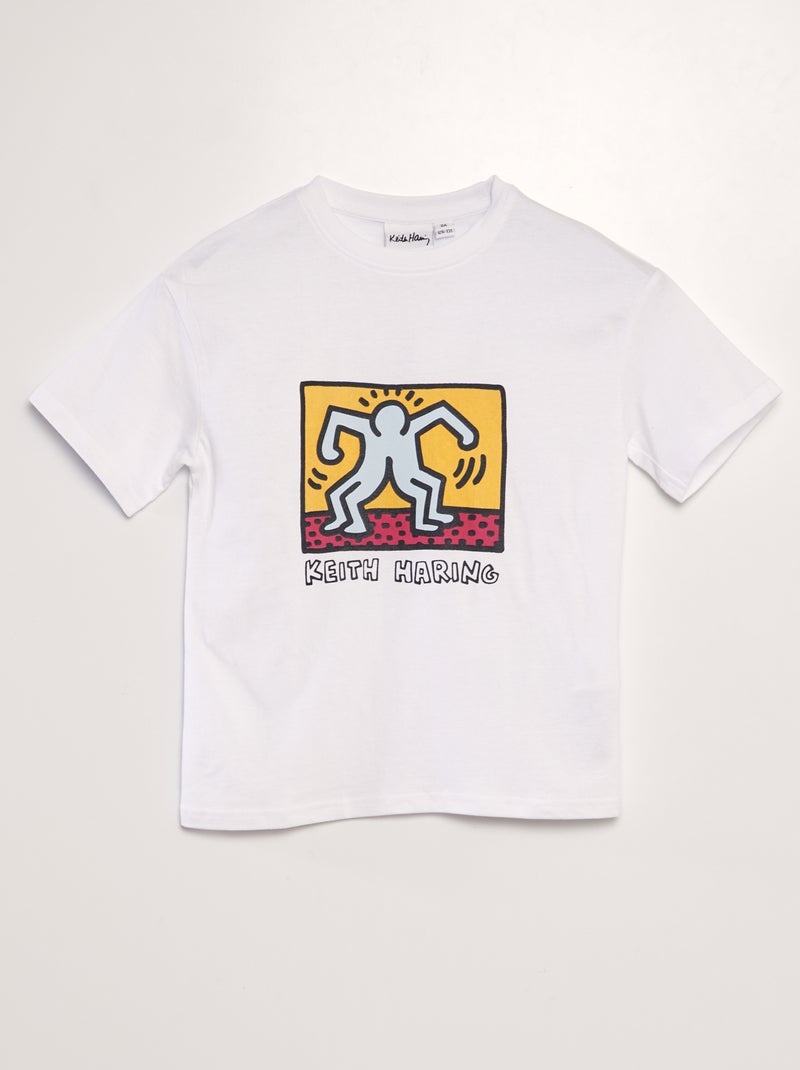 Camiseta de cuello redondo 'Keith Haring' blanco - Kiabi