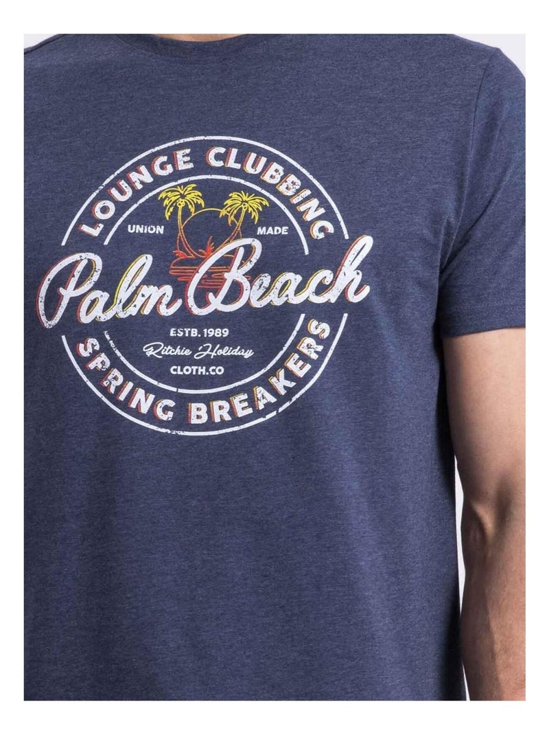 Camiseta de cuello redondo NAKIWOK Azul marino - Kiabi