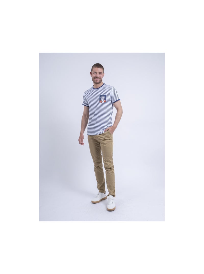 Camiseta de cuello redondo NAPISINGE Azul marino - Kiabi