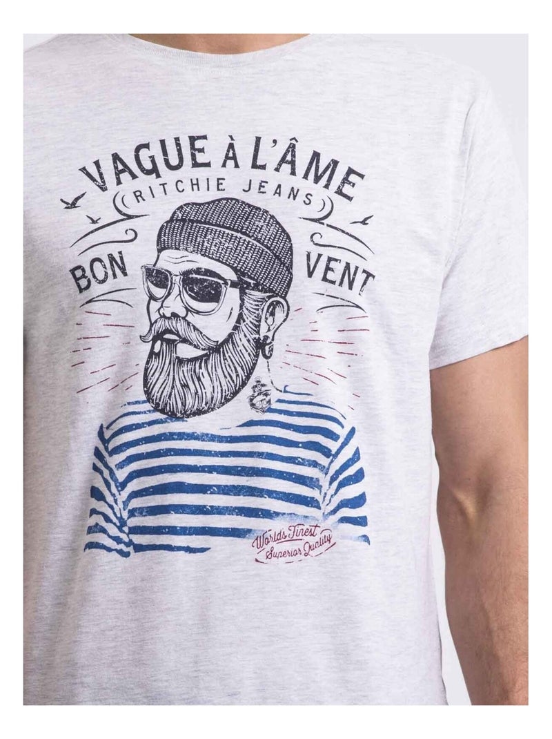Camiseta de cuello redondo NAPLE Gris - Kiabi