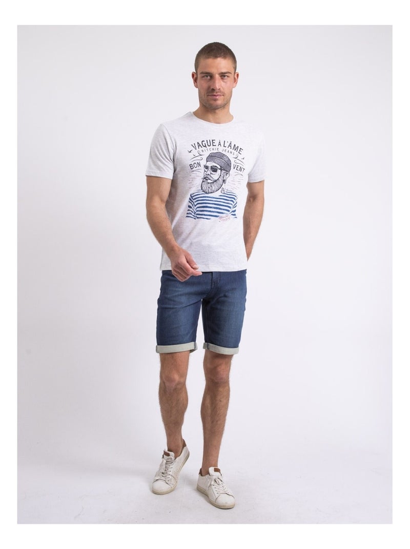 Camiseta de cuello redondo NAPLE Gris - Kiabi