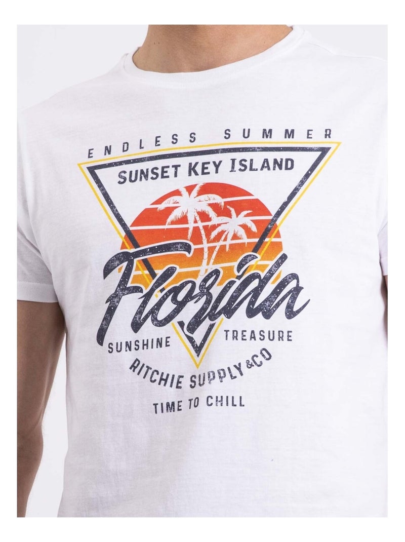 Camiseta de cuello redondo NILIPACK Blanco - Kiabi