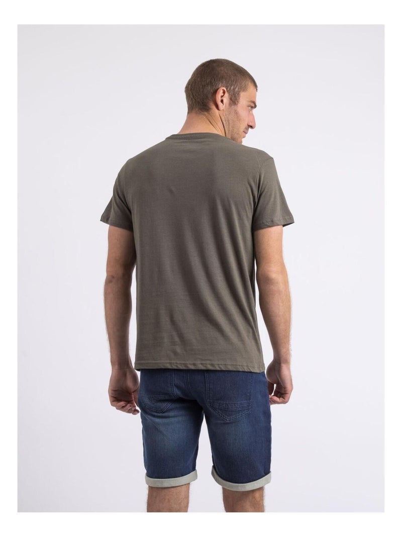 Camiseta de cuello redondo NIRALVINO Caqui - Kiabi