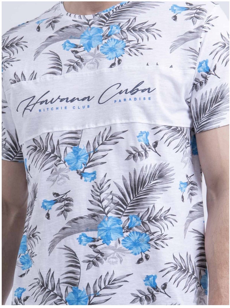 Camiseta de cuello redondo NIRITIX Azul - Kiabi