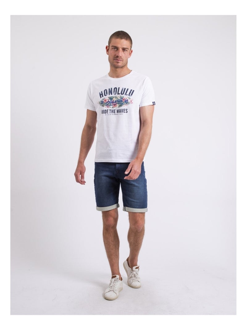 Camiseta de cuello redondo NIROULIO Blanco - Kiabi