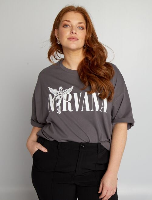 Camiseta de cuello redondo 'Nirvana' - Kiabi