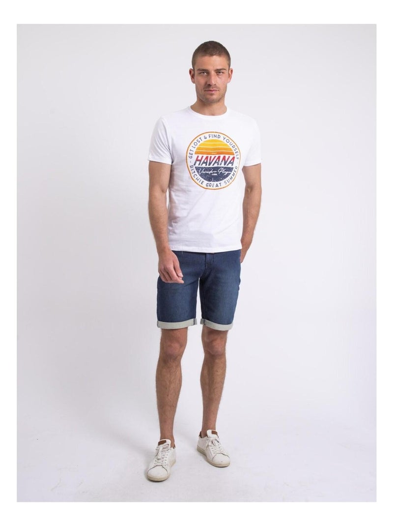 Camiseta de cuello redondo NOLPIX Blanco - Kiabi
