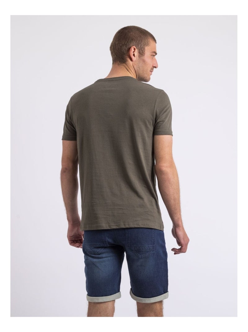 Camiseta de cuello redondo NOLPIX Caqui - Kiabi