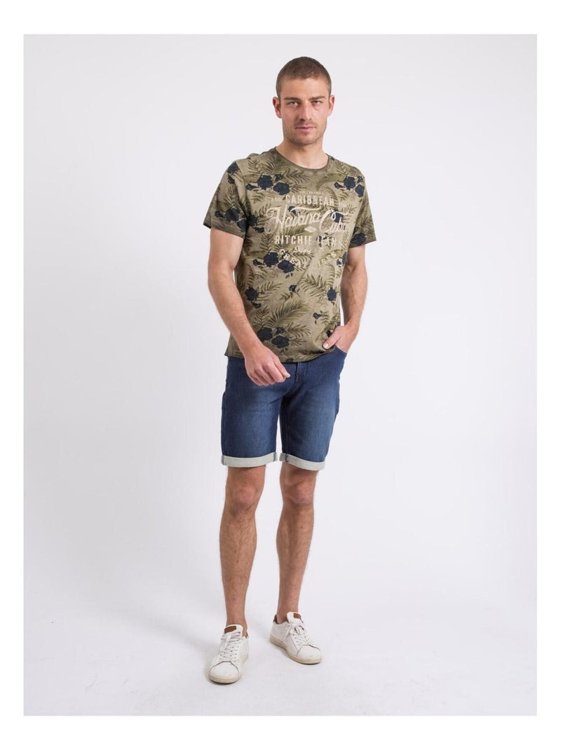 Camiseta de cuello redondo NOPYOU Caqui - Kiabi