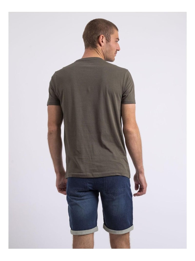 Camiseta de cuello redondo NOSHOP Caqui - Kiabi