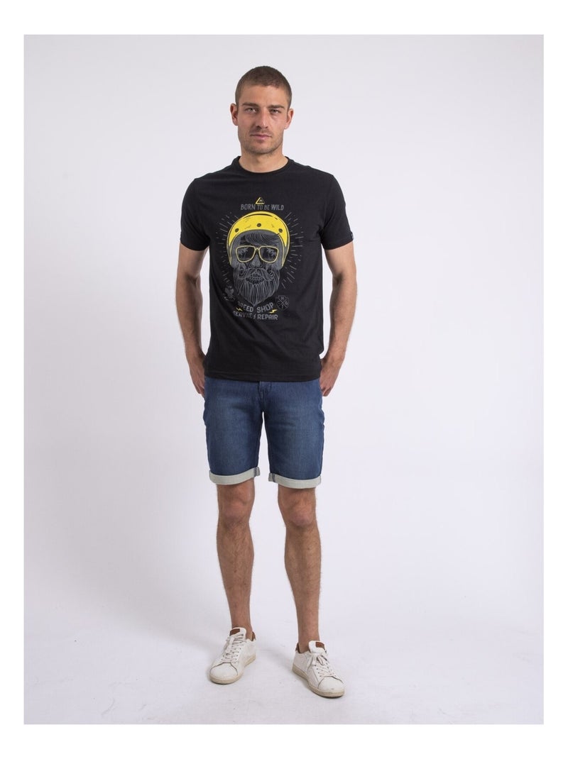 Camiseta de cuello redondo NOSHOP Negro - Kiabi