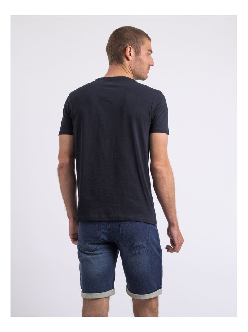 Camiseta de cuello redondo NOUCAS Azul marino - Kiabi