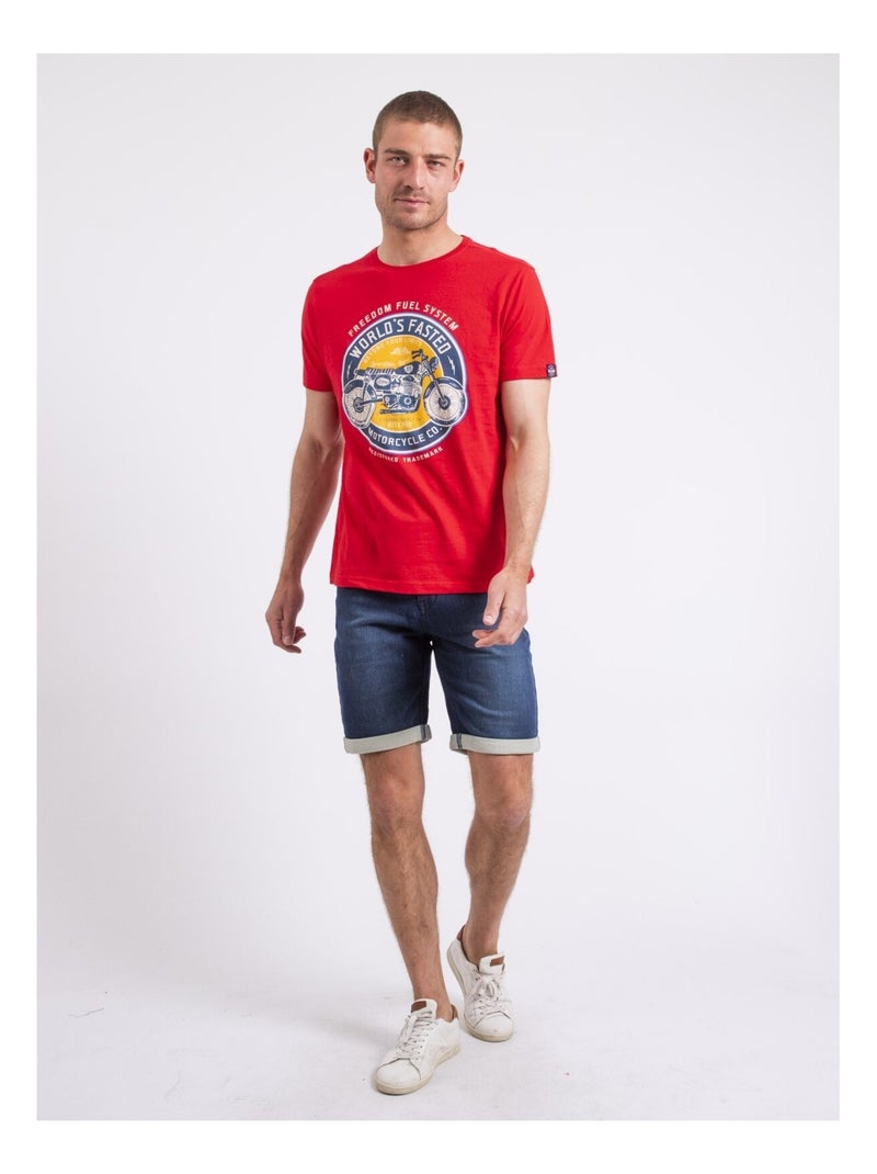 Camiseta de cuello redondo NOUCAS Rojo - Kiabi