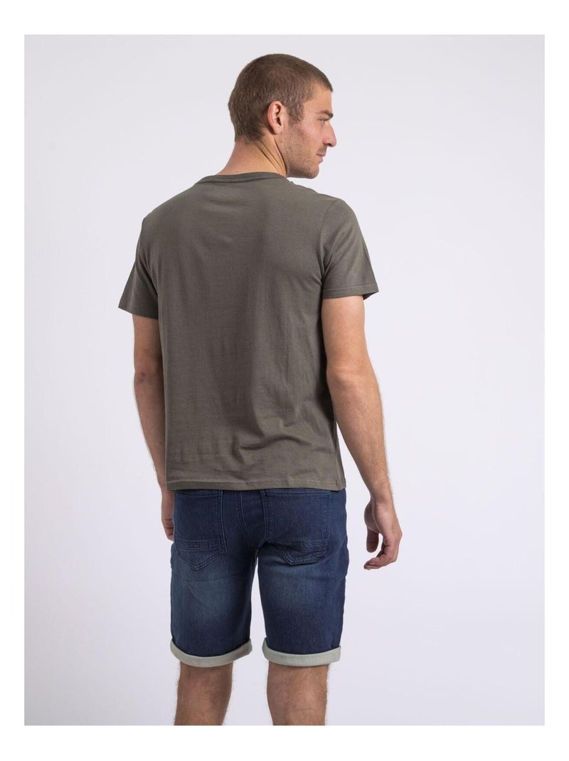 Camiseta de cuello redondo NULRIK Caqui - Kiabi