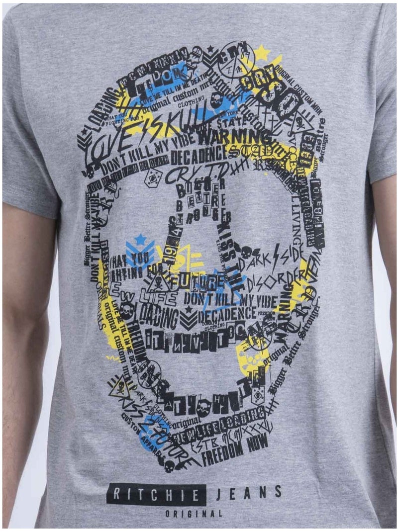 Camiseta de cuello redondo NUSKINO Gris - Kiabi