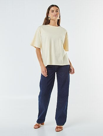 Camiseta de cuello redondo oversize
