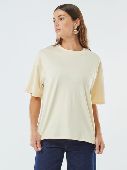 Camiseta de cuello redondo oversize - Kiabi Camiseta de cuello redondo oversize - Kiabi