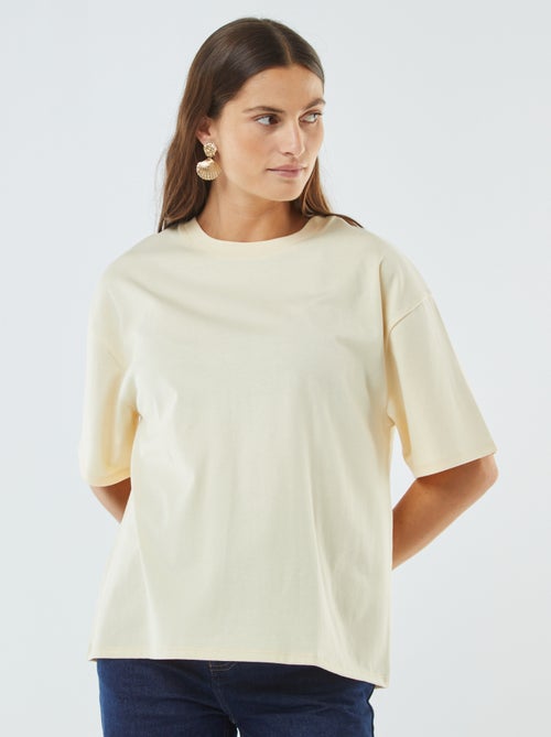 Camiseta de cuello redondo oversize - Kiabi Camiseta de cuello redondo oversize - Kiabi
