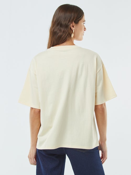 Camiseta de cuello redondo oversize - Kiabi Camiseta de cuello redondo oversize - Kiabi