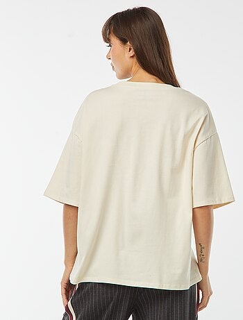 Camiseta de cuello redondo oversize