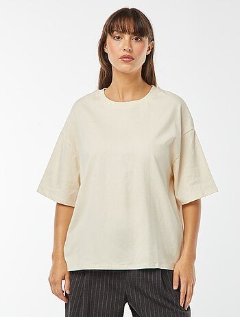 Camiseta de cuello redondo oversize